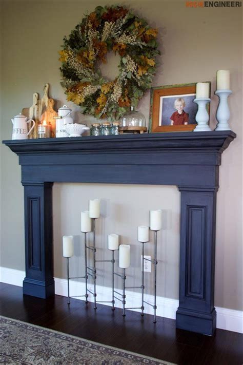 faux fireplace mantel and surround